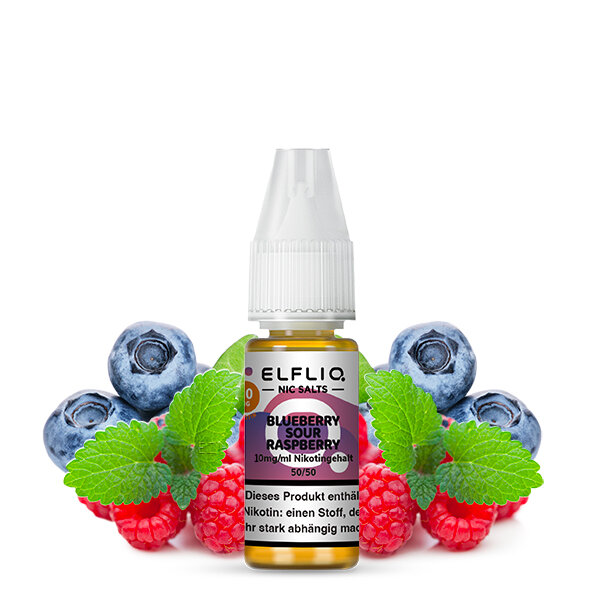Elfbar - Elfliq - Blueberry Sour Raspberry - Nikotinsalz Liquid - 10ml - 10mg/ml