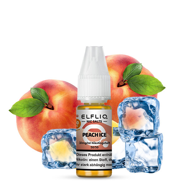 Elfbar - Elfliq - Peach Ice - Nikotinsalz Liquid - 10ml - 10mg/ml