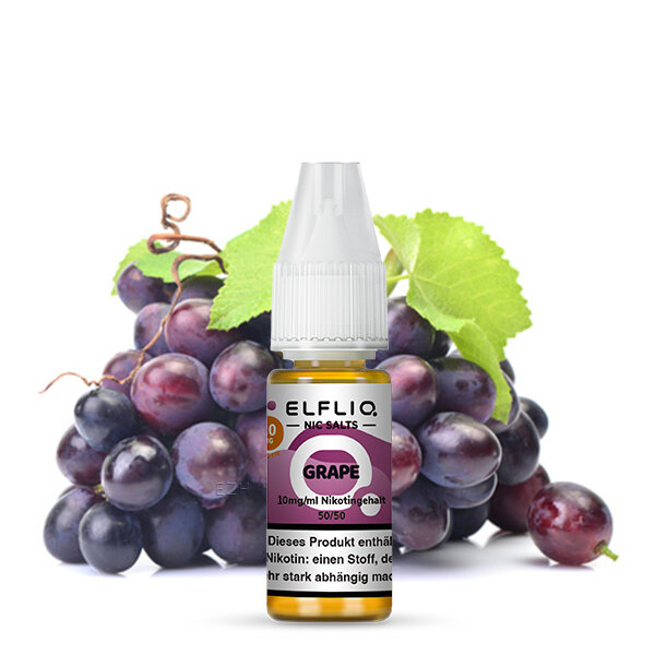 Elfbar - Elfliq - Grape - Nikotinsalz Liquid - 10ml - 10mg/ml