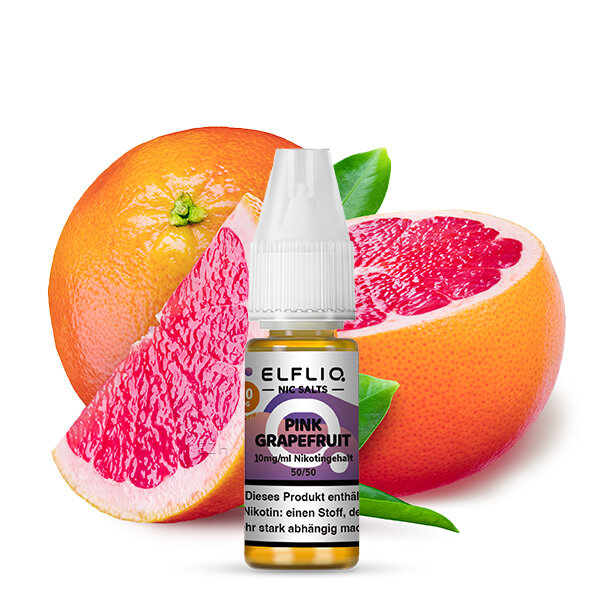 Elfbar - Elfliq - Pink Grapefruit - Nikotinsalz Liquid - 10ml - 10mg/ml