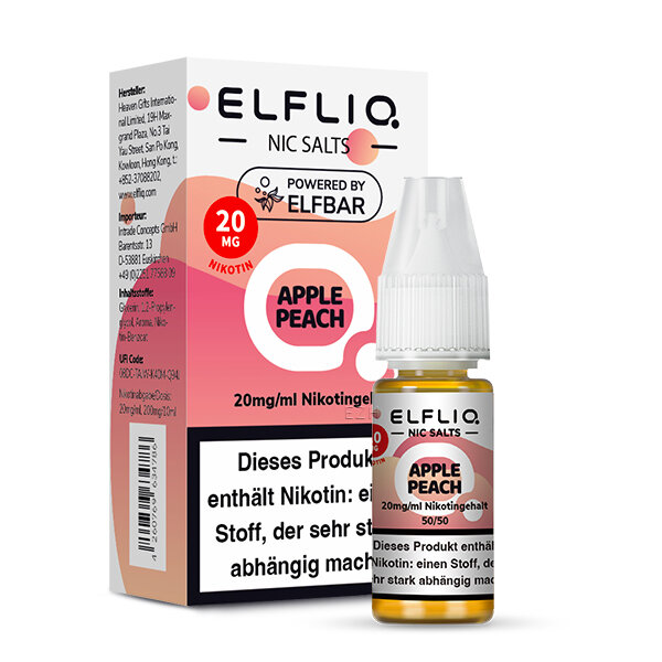 Elfbar - Elfliq - Apple Peach - Nikotinsalz Liquid - 10ml - 20mg/ml