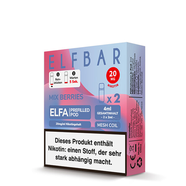 Elfbar - Elfa Pods - Mix Berries - 2x 2ml - 20mg/ml