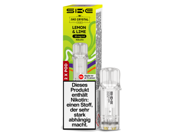 SKE - Crystal Pods - Lemon & Lime - 2x 2ml - 20mg/ml
