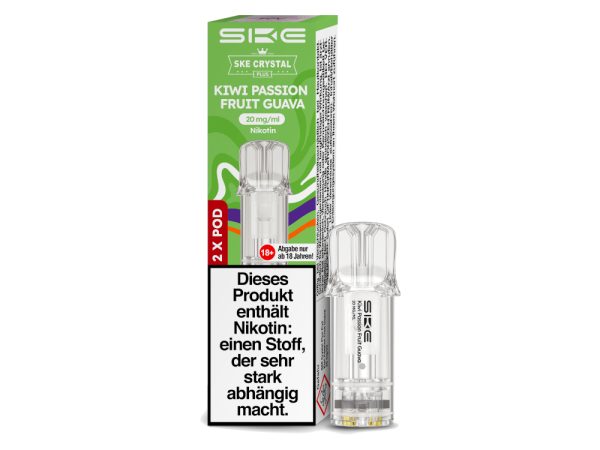 SKE - Crystal Pods - Kiwi Passion Fruit Guava - 2x 2ml - 20mg/ml