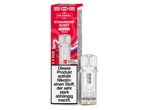 SKE - Crystal Pods - Strawberry Burst - 2x 2ml - 20mg/ml