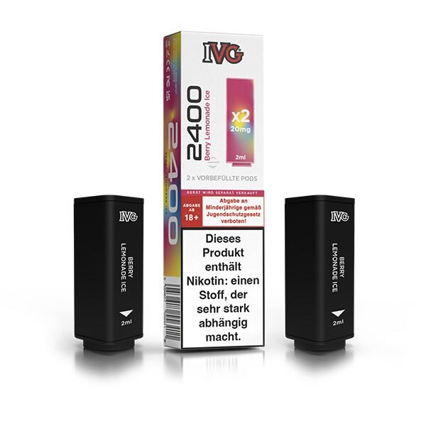 IVG 2400 - Pods - Berry Lemonade Ice - 2x 2ml - 20mg/ml