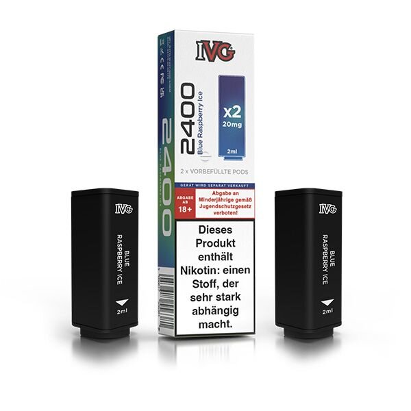 IVG 2400 - Pods - Blue Raspberry Ice - 2x 2ml - 20mg/ml