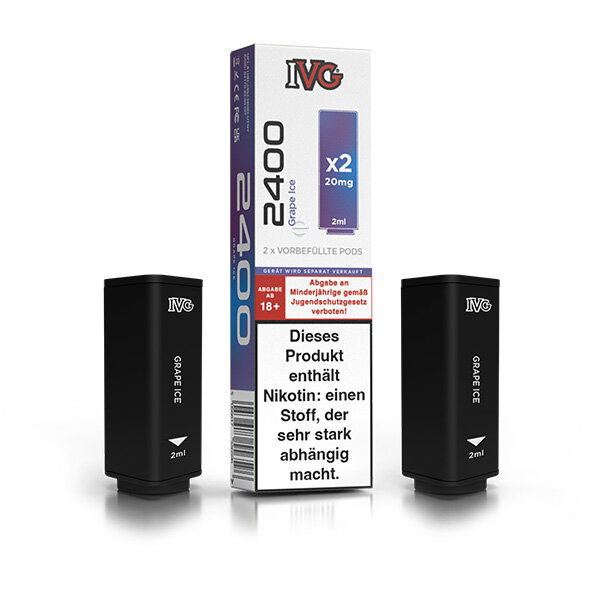 IVG 2400 - Pods - Grape Ice - 2x 2ml - 20mg/ml