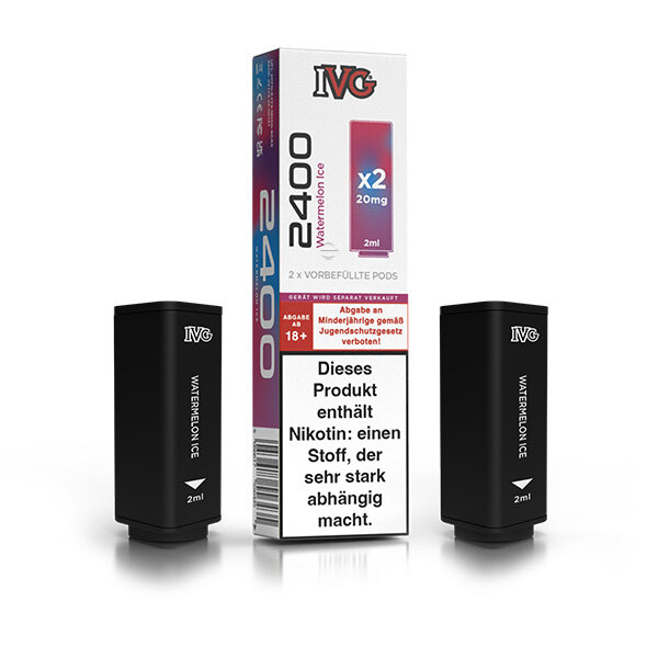IVG 2400 - Pods - Watermelon Ice - 2x 2ml - 20mg/ml
