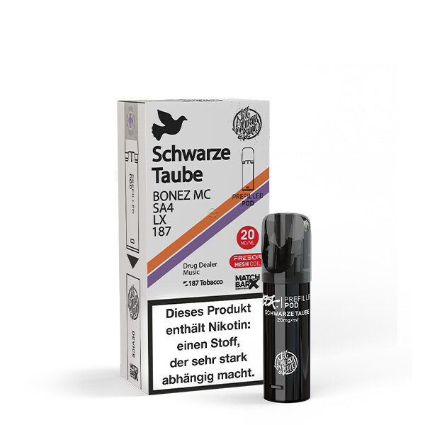 187 Strassenbande - Schwarze Taube - Prefilled Pod - 2ml - 20mg/ml