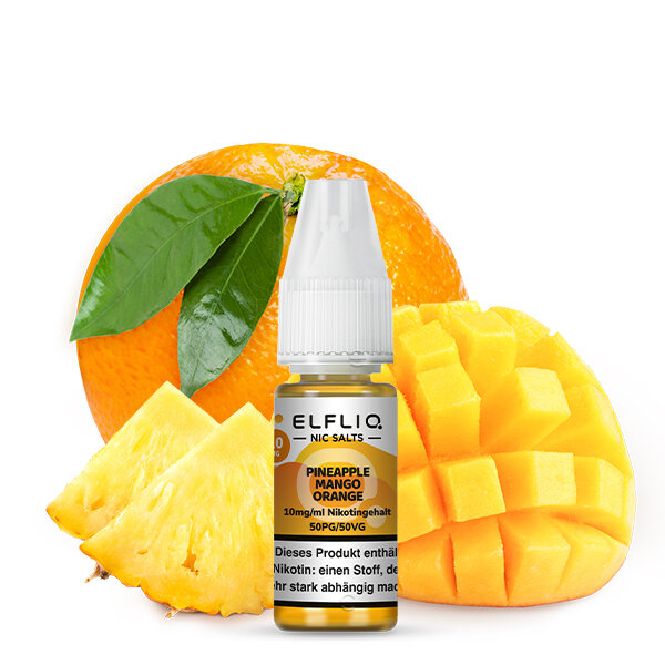 Elfbar - Elfliq - Pineapple Mango Orange - Nikotinsalz Liquid - 10ml - 10mg/ml