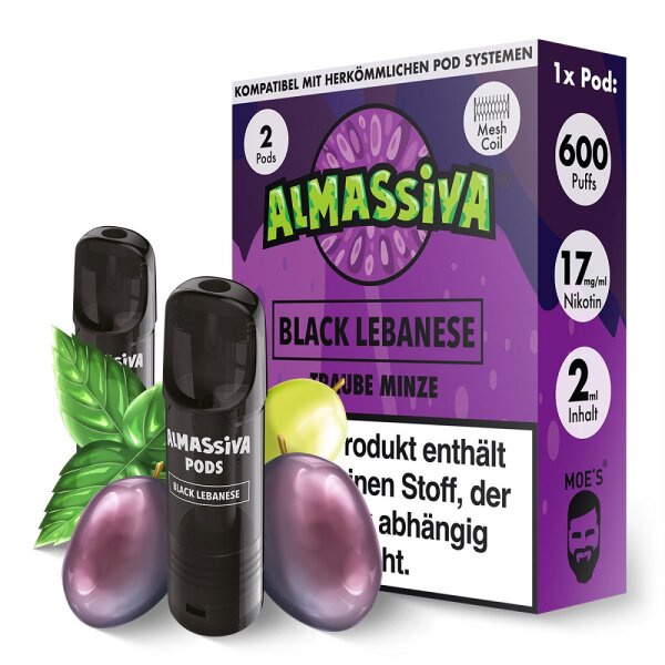 Al Massiva - Prefilled Pod - Black Lebanese - 2x 2ml - 17mg/ml