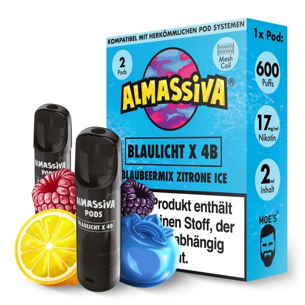 Al Massiva - Prefilled Pod - Blaulicht X 4B - 2x 2ml - 17mg/ml