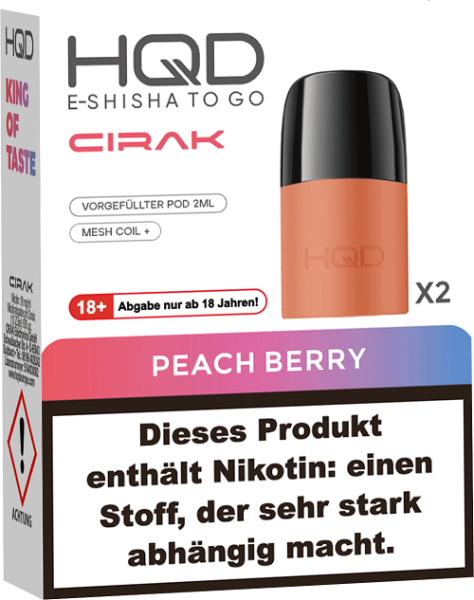 HQD - CirakPods - Peach - 2x 2ml - 18mg/ml