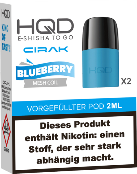 HQD - CirakPods - Blueberry - 2x 2ml - 18mg/ml