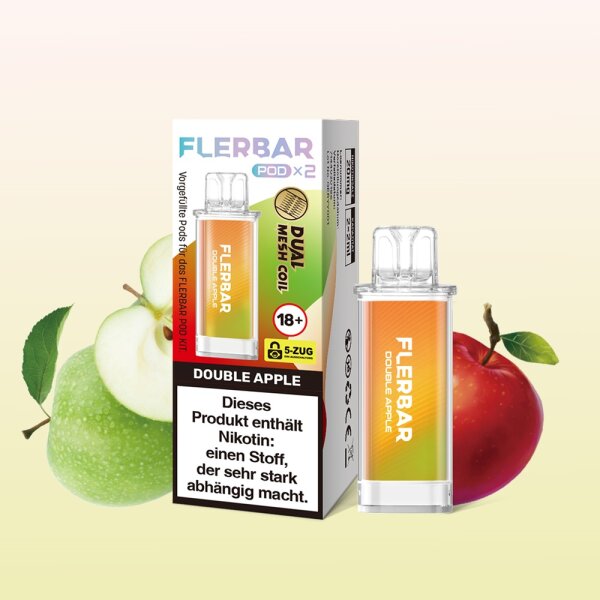 Flerbar - Prefilled Pod - Double Apple - 2x 2ml - 20mg/ml