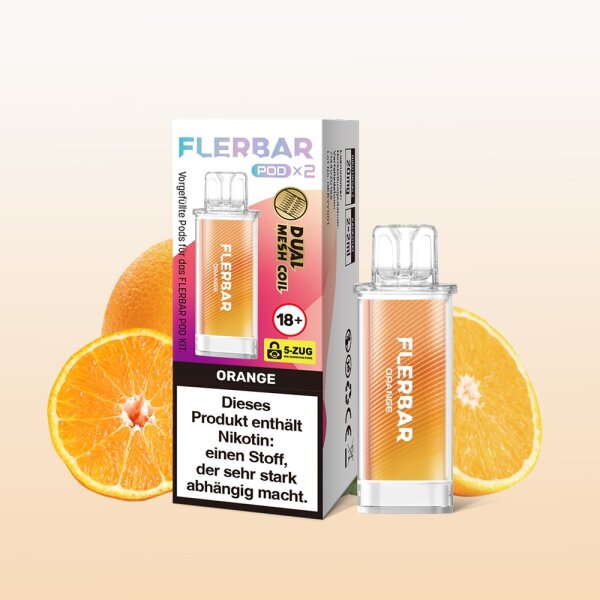 Flerbar - Prefilled Pod - Orange - 2x 2ml - 20mg/ml