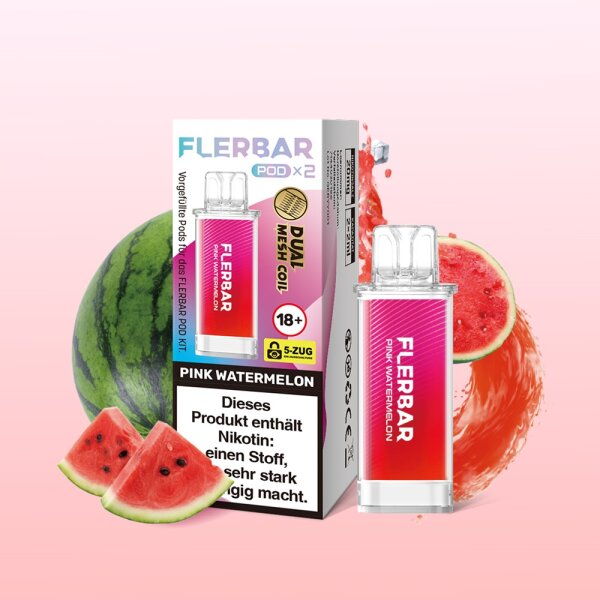 Flerbar - Prefilled Pod - Pink Watermelon - 2x 2ml - 20mg/ml