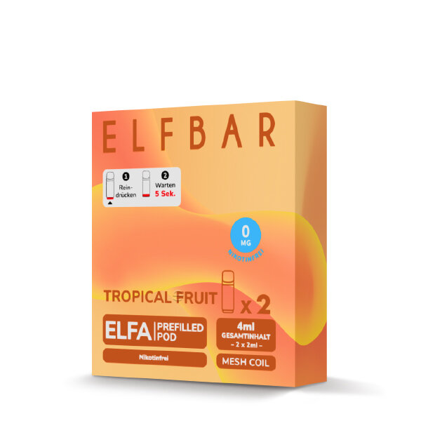 Elfbar - Elfa Pods - Tropical Fruit - 2x 2ml - Nikotinfrei