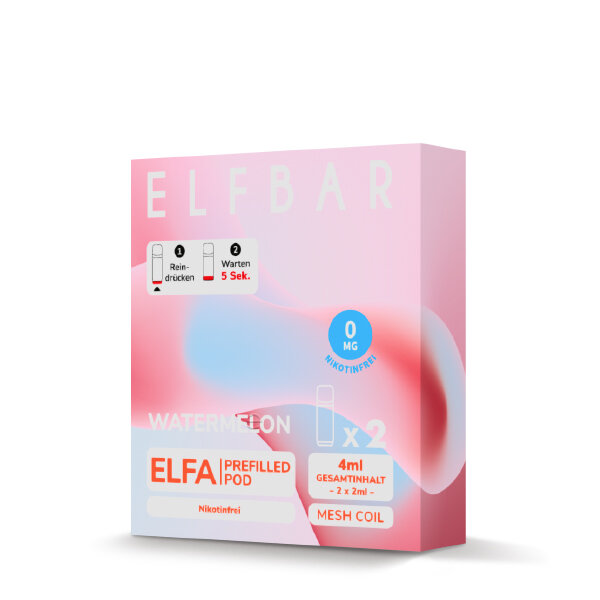 Elfbar - Elfa Pods - Watermelon - 2x 2ml - Nikotinfrei