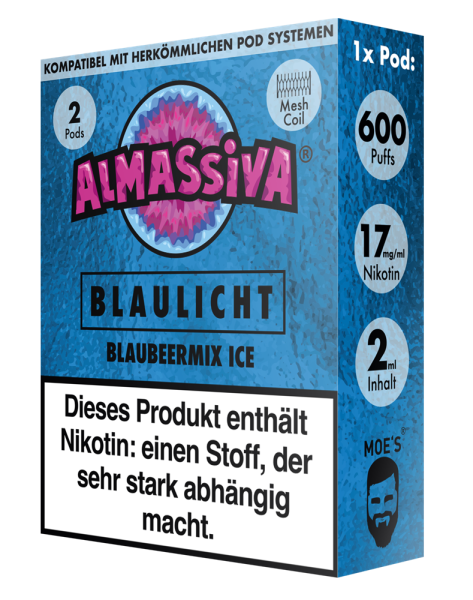 Al Massiva - Prefilled Pod - Blaulicht - 2x 2ml - 17mg/ml